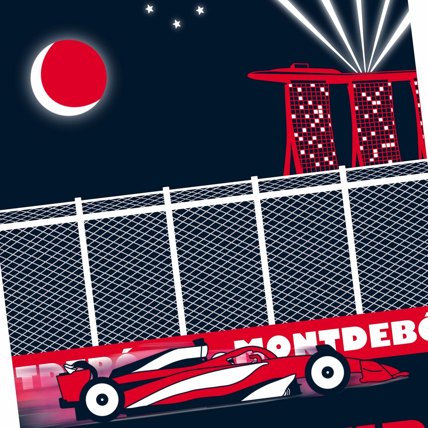 Lámina Gran Premio de Singapur - Montdebó