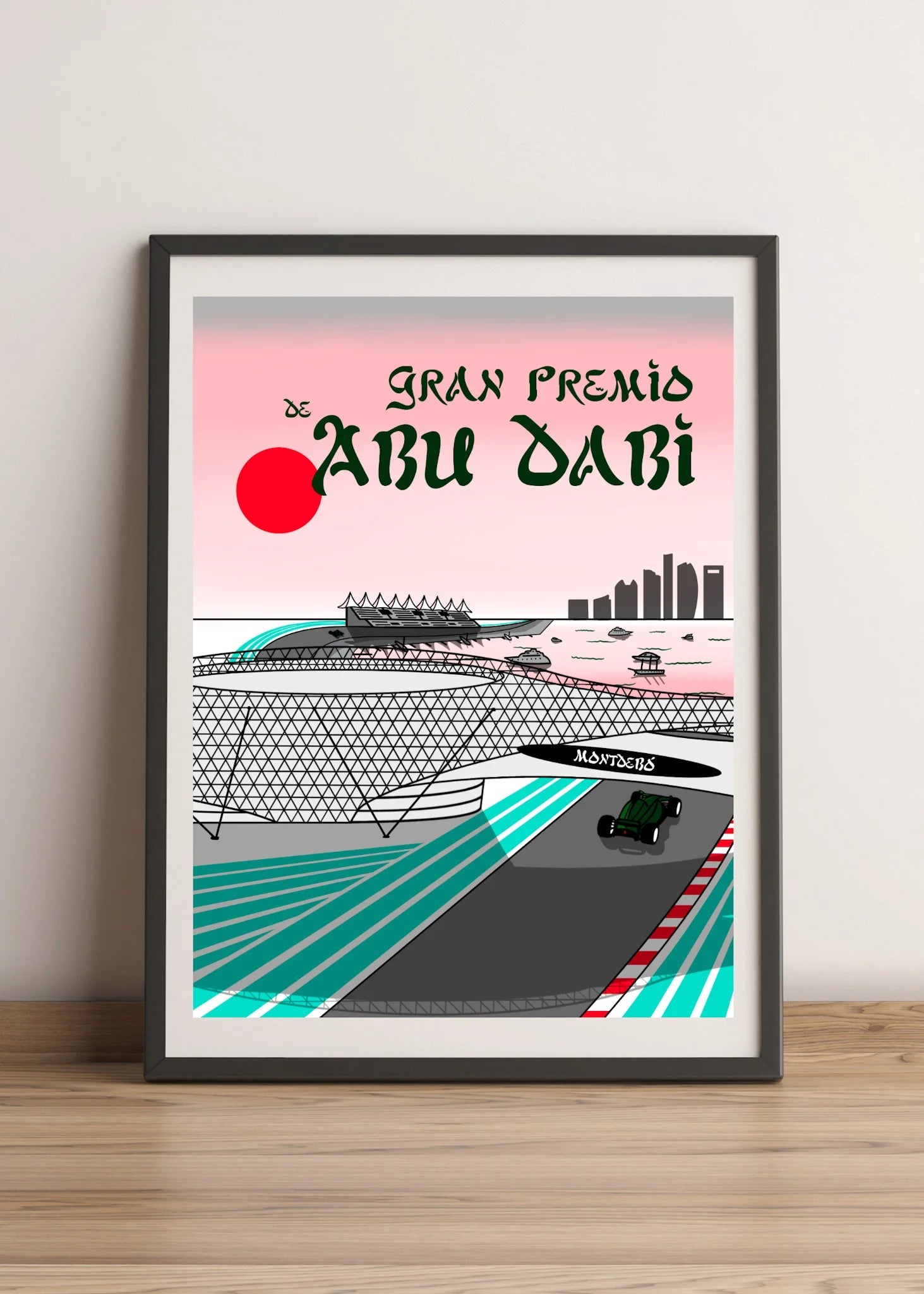 Lámina Gran Premio de Abu Dabi - Montdebó