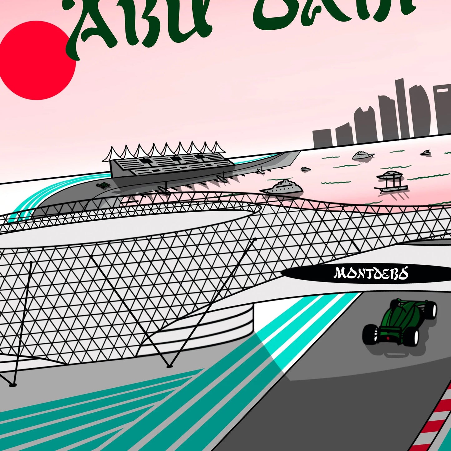 Lámina Gran Premio de Abu Dabi - Montdebó