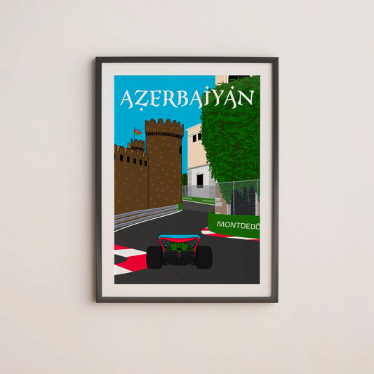 Lámina Gran Premio de Azerbaiyán - Montdebó