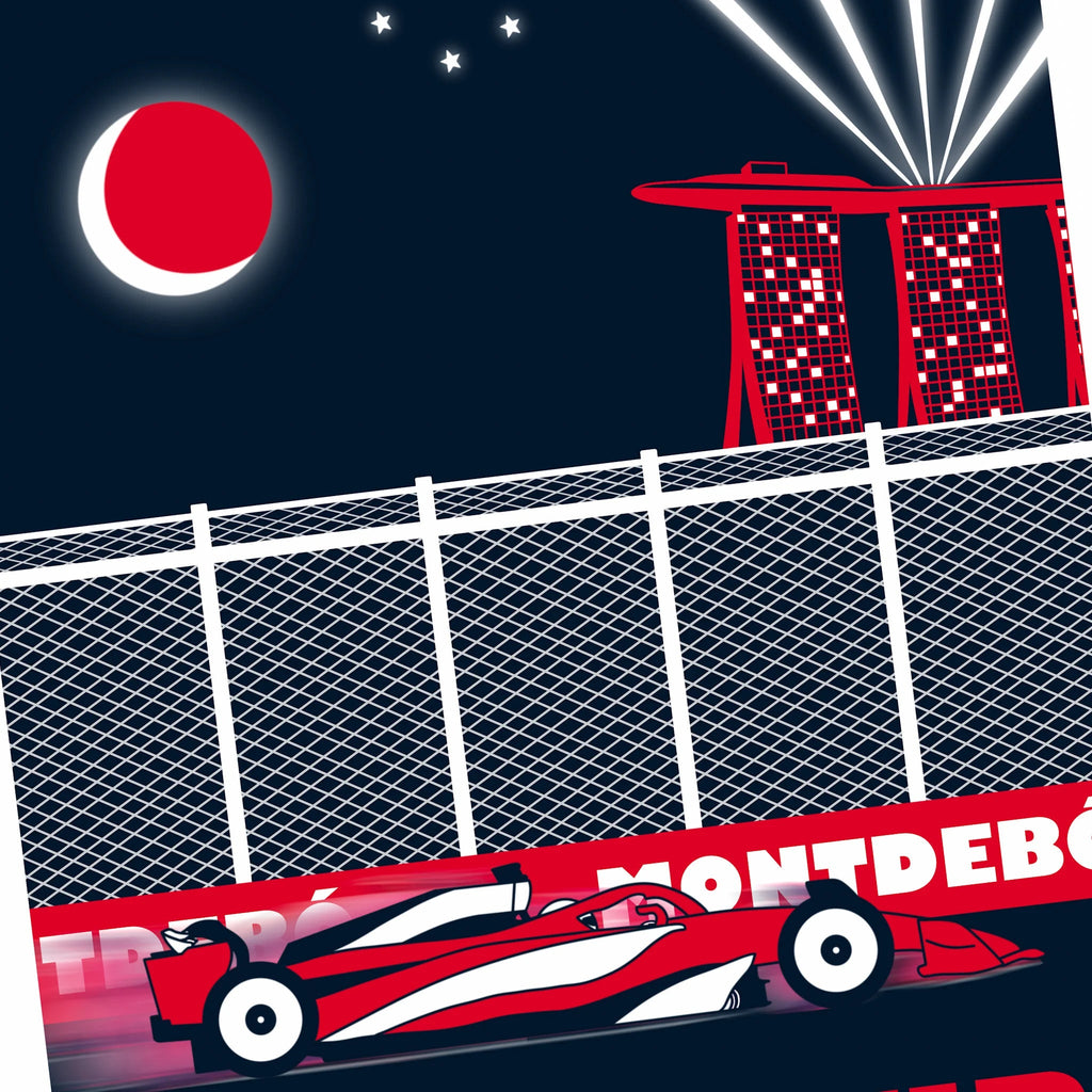 Lámina Gran Premio de Singapur - Montdebó